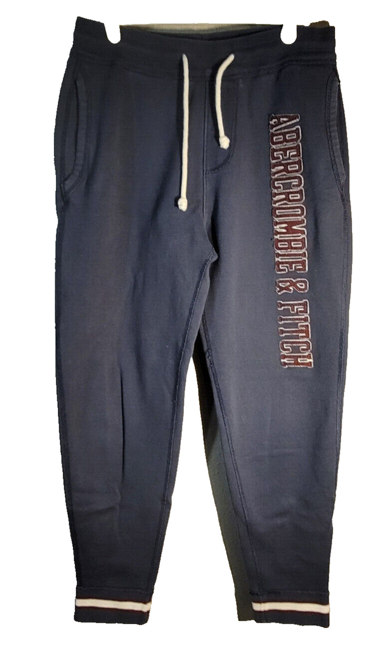 Abercrombie & Fitch Womens XS Sweatpants Navy Y2K Spellout Joggers Vintage 2000s